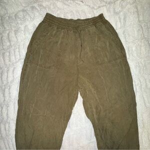 Casual Olive Green Pants